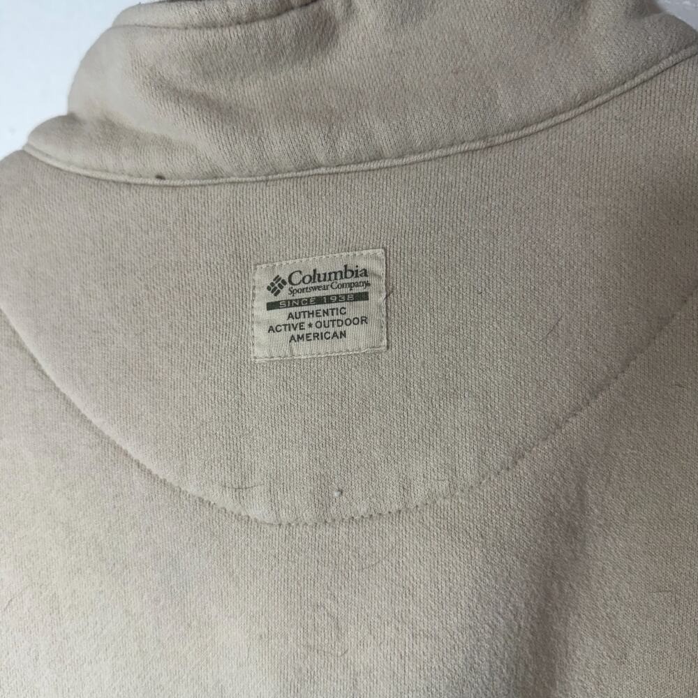 Columbia Quarter Zip Fleece Pullover Tan Brown XL Outdoor - Picture 6 of 9